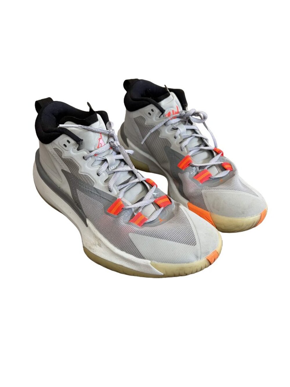 Nike Air Jordan Zion 1 Light Smoke Grey Total Orange DA3130-008 Men's Size 9.5